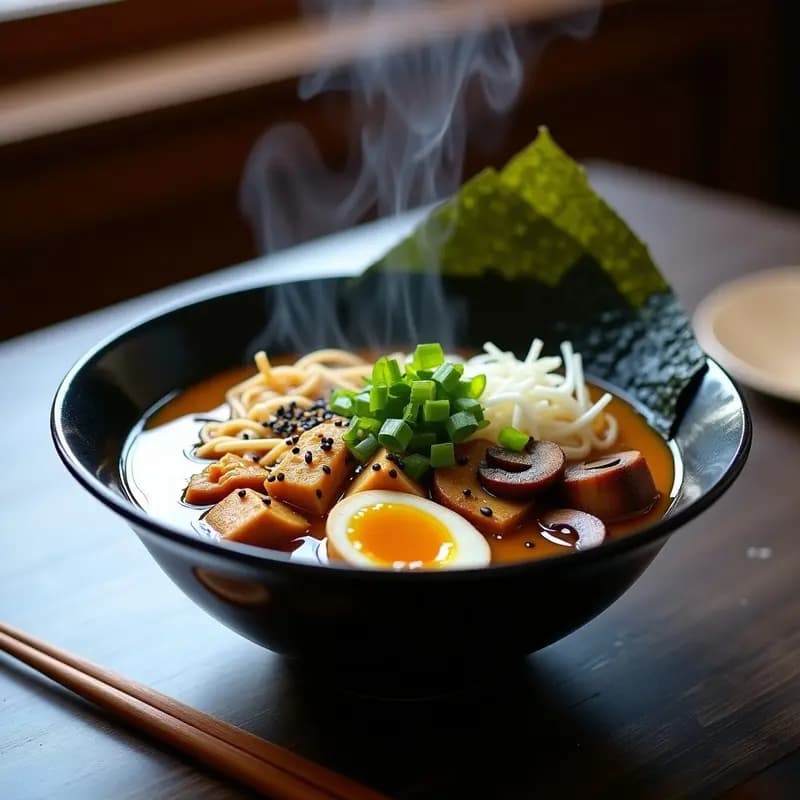 Ramen de Miso Vegano con Champiñones Shitake y Tofu: Receta Japonesa Detox