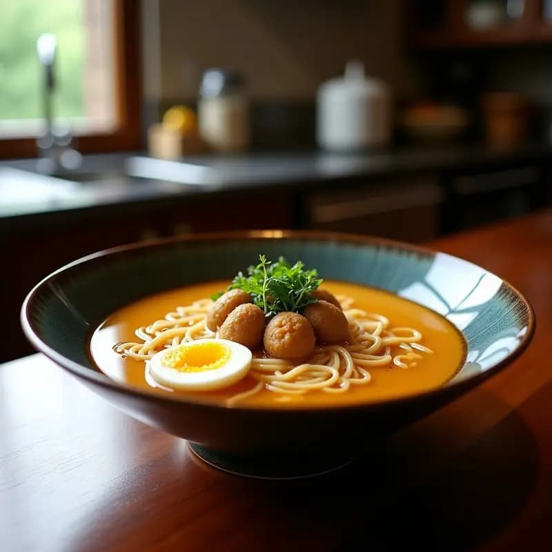 Ramen de Misos con Caldo de Hongos y Tofu Sedoso: Receta Japonesa Keto y Reconfortante