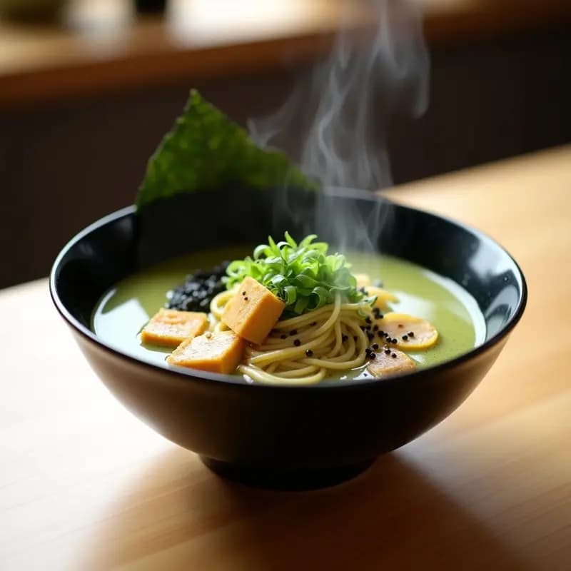 Ramen de Misoshiru con Espirulina y Brotes de Bambú: Receta Japonesa Vegana Alta en Proteína