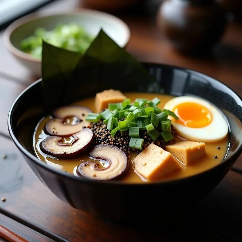 Ramen de Misozuke y Hongos Shiitake: Receta Japonesa Fermentada y Sin Fideos