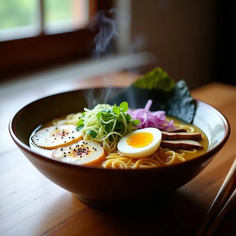 Ramen de Misozuke (Pepino Encurtido) y Huevo Marinado: Receta Japonesa Vegana