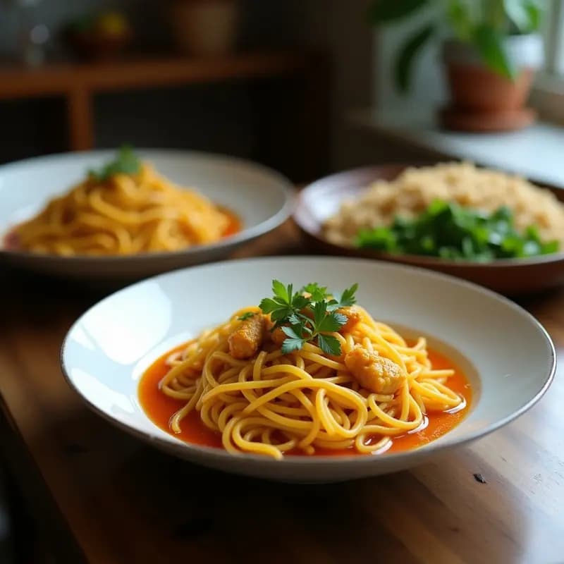 Ramen de Pollo en Caldo de Coco y Cúrcuma: Receta Tailanda en Olla Rápida