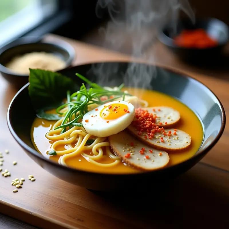 Ramen de Pollo y Cúrcuma con Fideos de Calabacín: Receta Baja en Carbohidratos