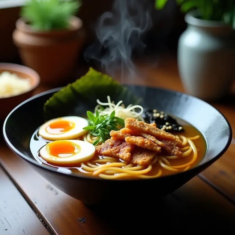 Ramen de Pollo y Hongos Shitake: Receta Japonesa en Airfryer y Baja en Calorías