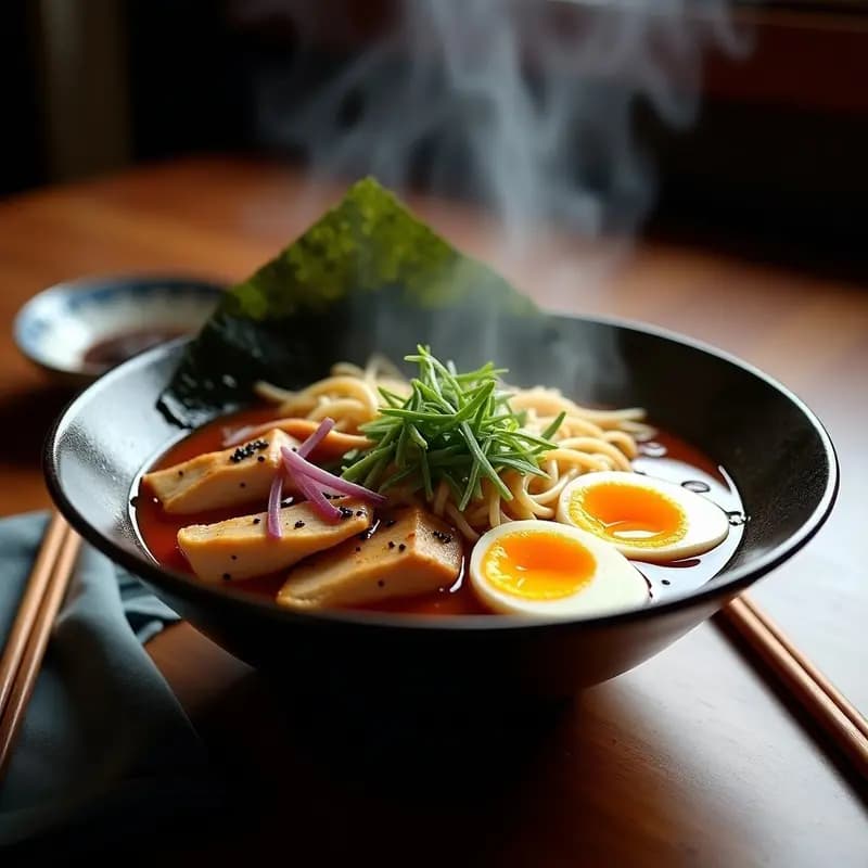 Ramen de Pollo y Huevos Marinados: Receta Japonesa en Airfryer con Caldo Casero