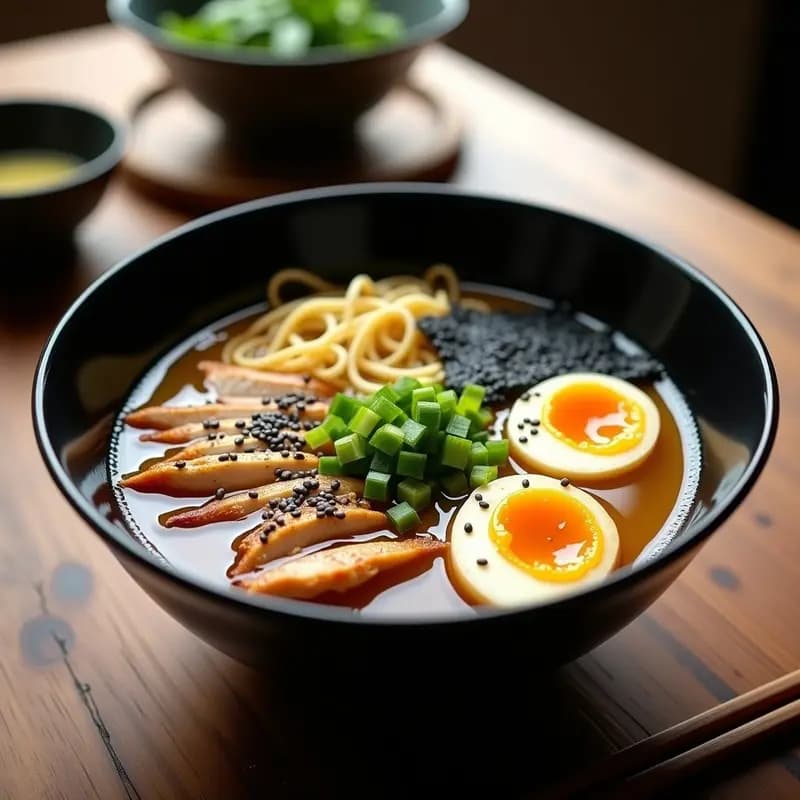 Ramen de Pollo con Huevos Marinados y Bambú: Sopa Japonesa Casera en 30 Minutos