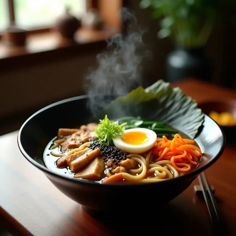 Ramen de Pollo y Kamut: Sopa Japonesa con Fideos Integrales y Alto en Proteína