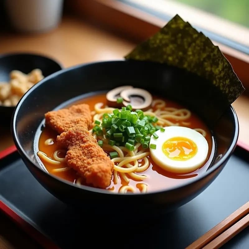 Ramen de Pollo Katsu con Huevos Mar’inados: Receta Japonesa de Restaurante en Casa