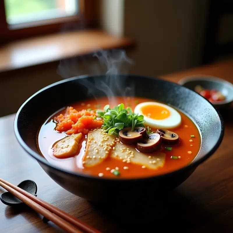 Ramen de Pollo y Kimchi: Receta Corea del Sur Alta en Proteína y Picante