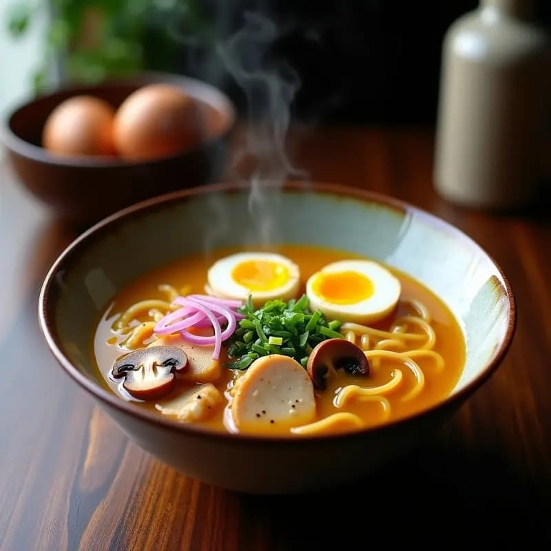 Ramen de Pollo y Kokum: Sopa Japonesa con Toque Ácido y Especias en 30 Minutos