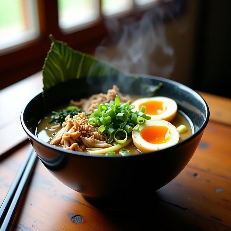 Ramen de Pollo y Miso con Espaguetis de Calabacín: Receta Japonesa Keto en 25 Minutos