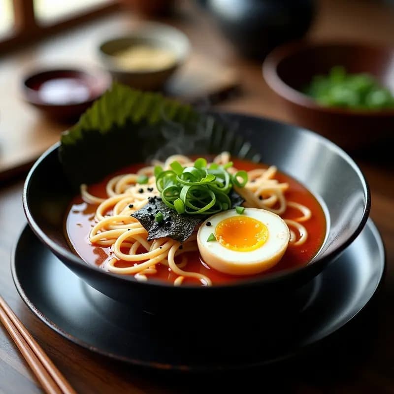 Ramens de Pollo y Miso con Huevo Marinada y Brotes de Bambú: Receta Japonesa Reconfortante en 30 Minutos