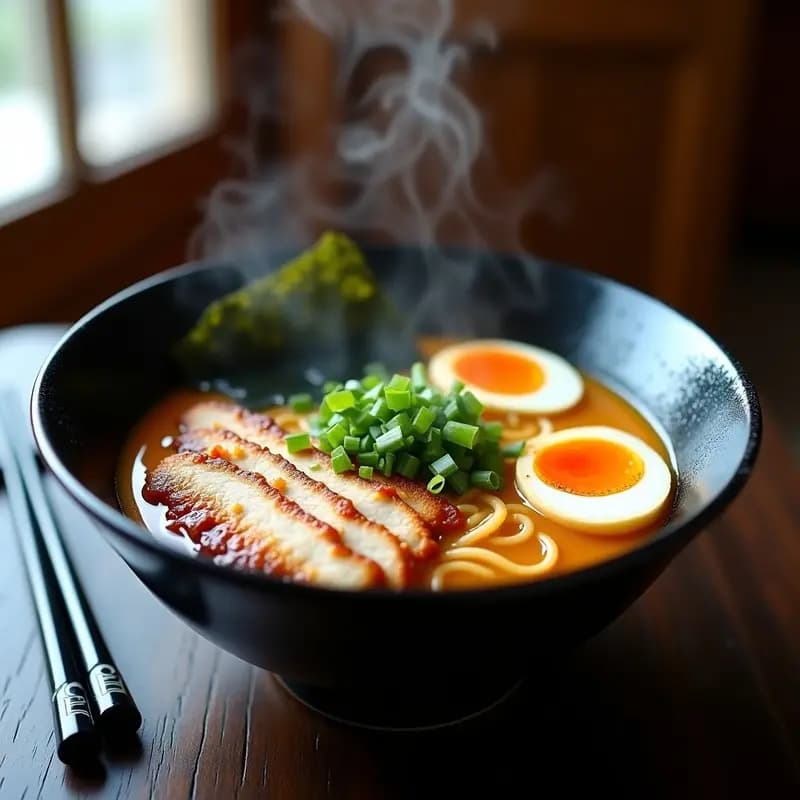 Ramen de Pollo y Misoshiru: Sopa Japonesa Fusion en 30 Minutos con Airfryer