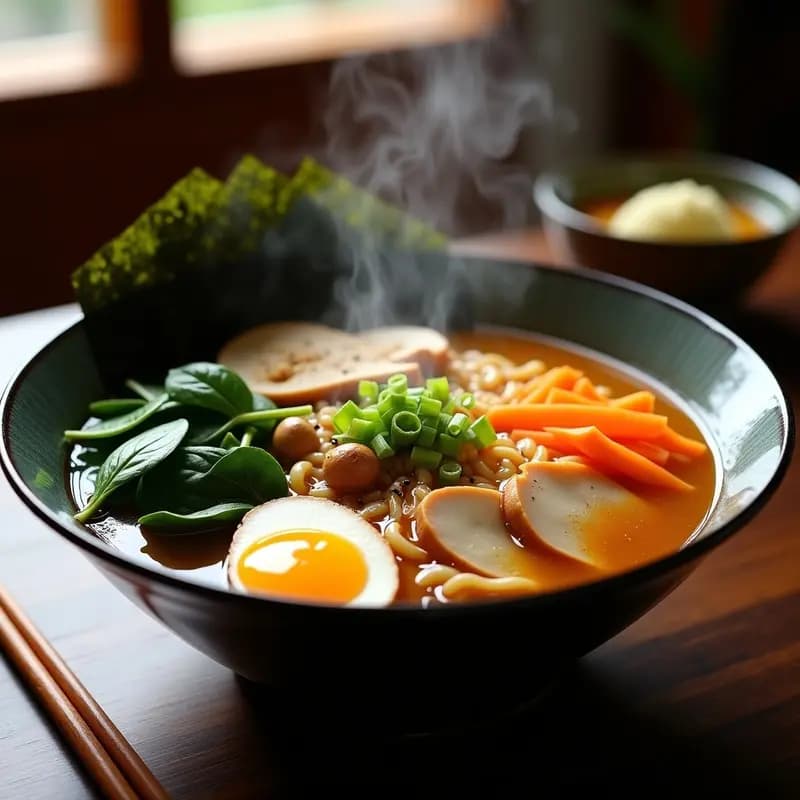 Ramen de Pollo y Misozu: Receta Japonesa Alta en Proteína y Baja en Calorías