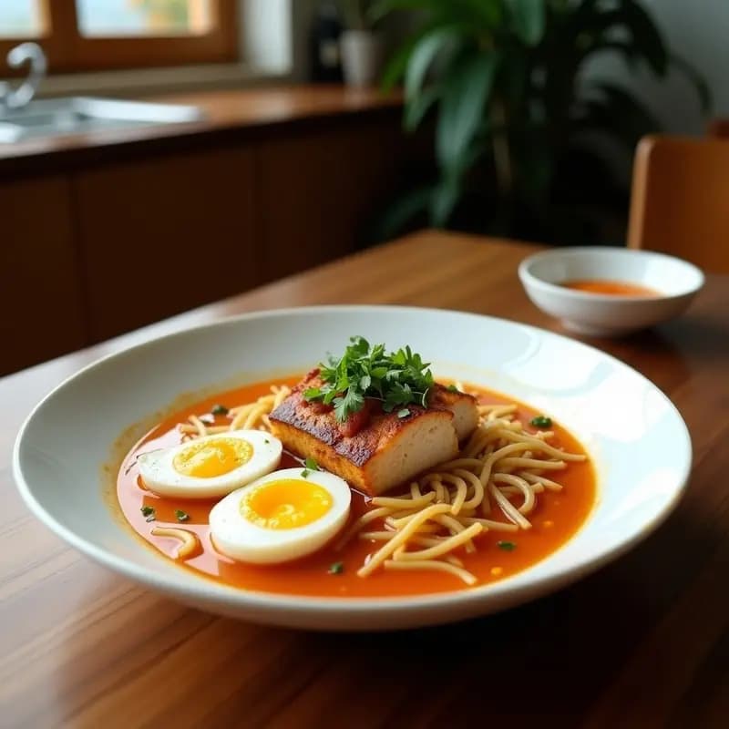 Ramen de Pollo y Misozuke: Receta Japonesa Tradicional con Huevos Marinado en 30 Minutos