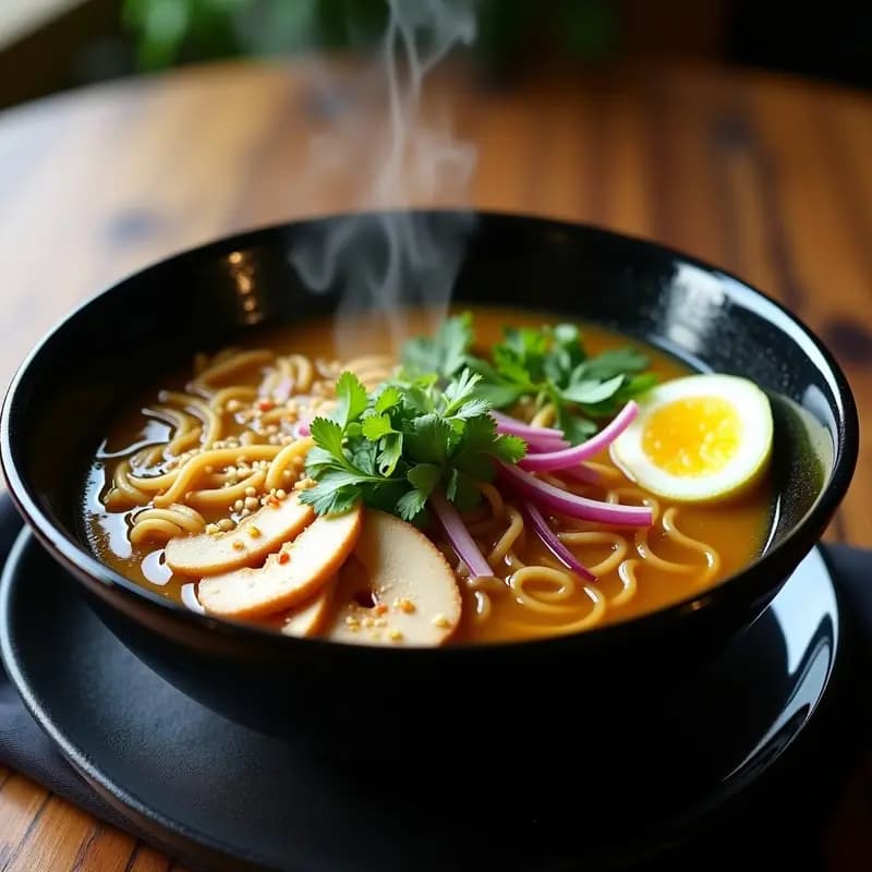 Ramen de Pollo y Misua con Caldo de Jengibre: Sopa Asiática Reconfortante