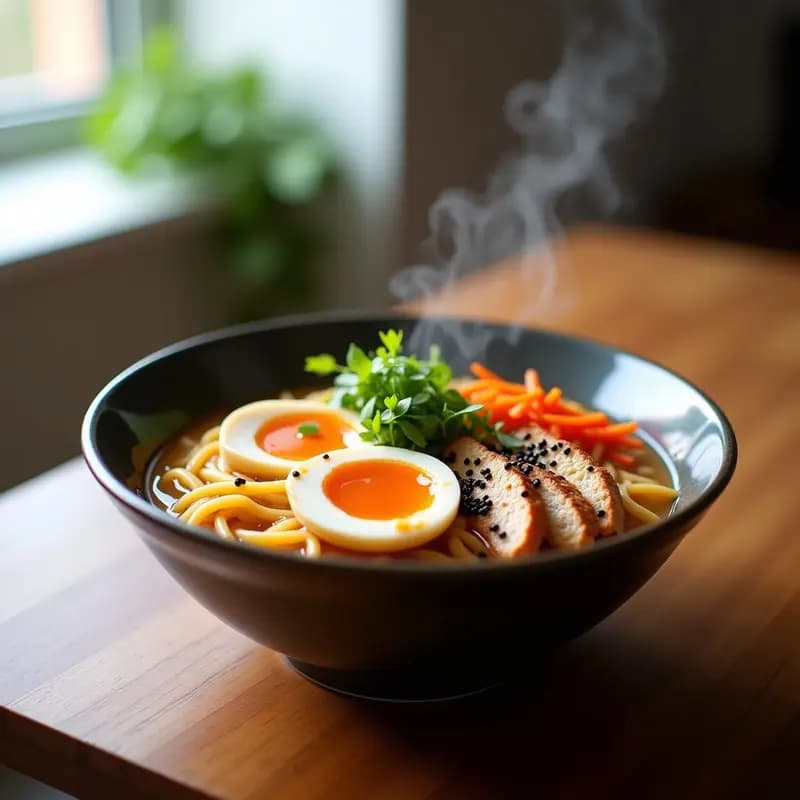 Ramen de Pollo y Sesamo Negro: Receta Japonesa de Tupper Reconfortante