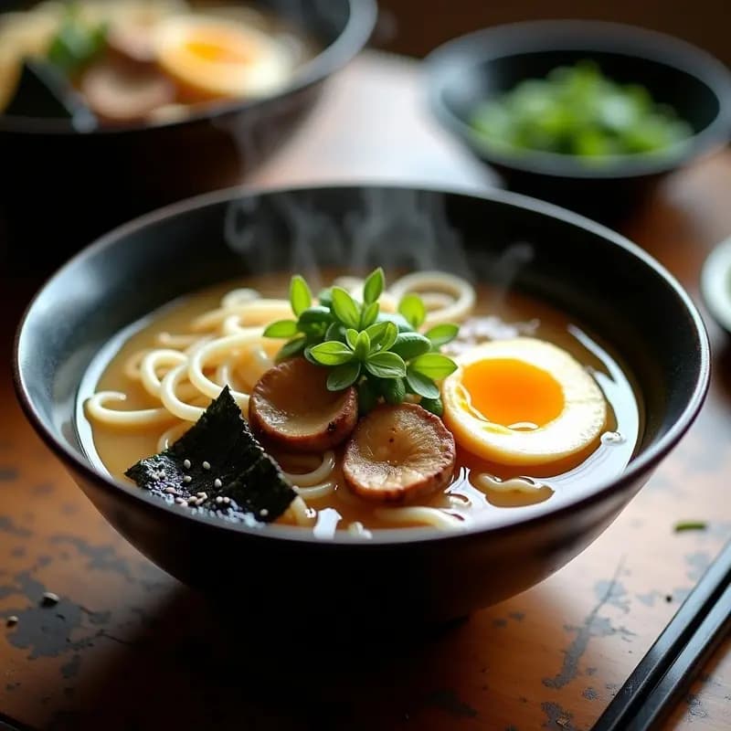 Ramen de Fideos de Shirataki con Huevos Marinado y Setas: Receta Japonesa Sin Calorías