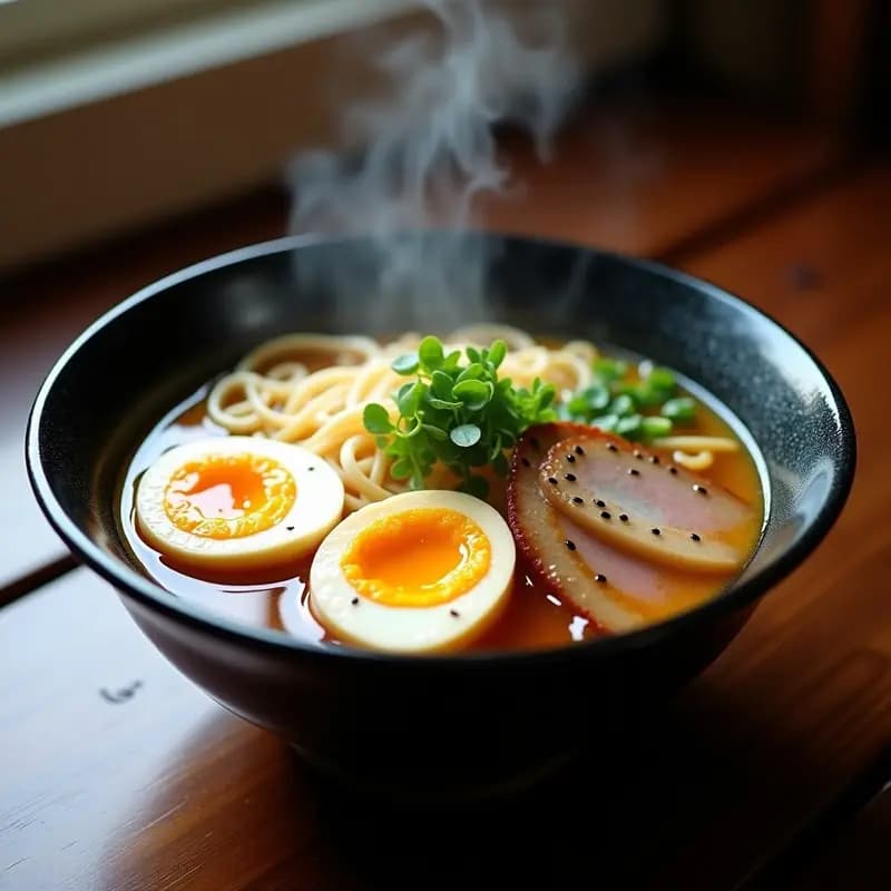 Ramen de Fideos Shirataki con Huevos Marados y Naruto: Receta Japonesa Keto