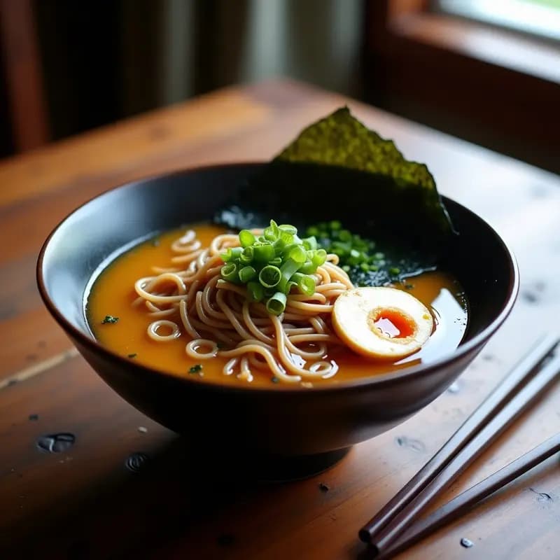 Ramen de Caldo Shoyu y Champiñones Shiitake: Receta Japonesa Vegana con Fideos de Arroz Integral