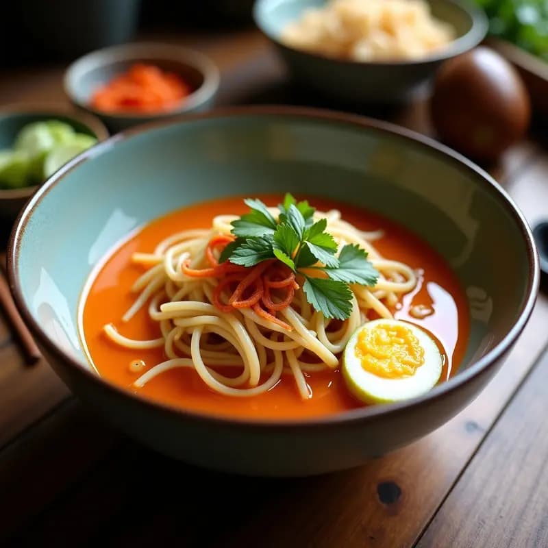 Ramen Tailandés de Cacahuete y Limón: Receta en Olla Exprés con Toque Picante y Cremoso