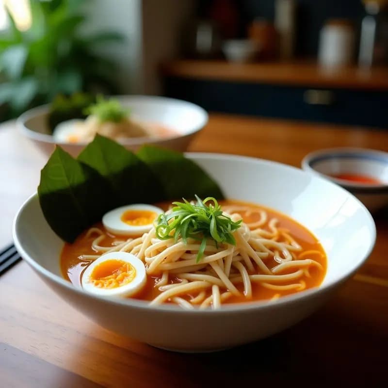 Ramen tailandés con caldo de coco y tofu ahumado: Receta vegana y reconfortante en 30 minutos