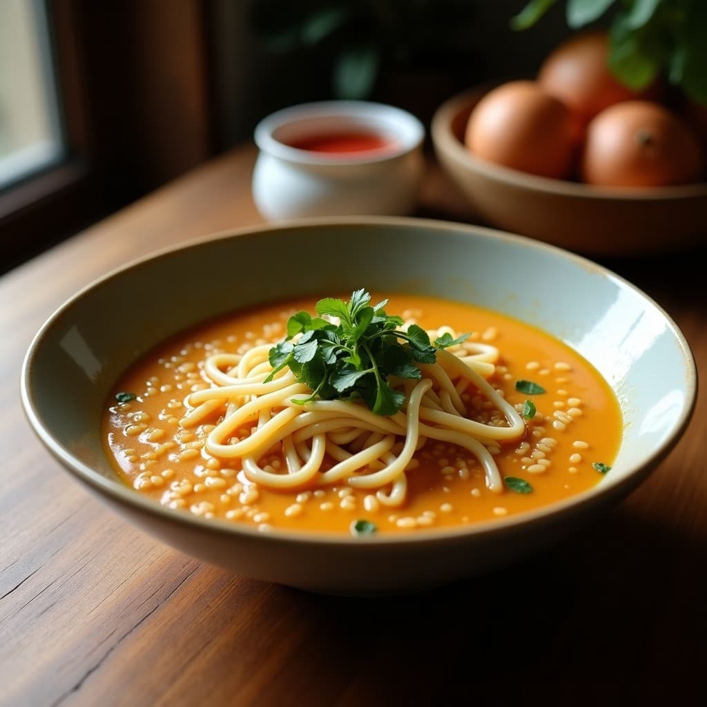 Ramen de Zurracapote y Champiñones: Receta Española Vegana con Caldo de Huesos Vegetal en Olla Exprés