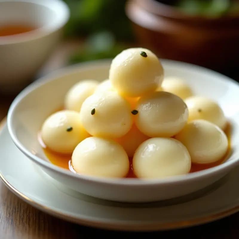 Rasgulla Bengali: Postre Indio de Queso Fresco en Almíbar