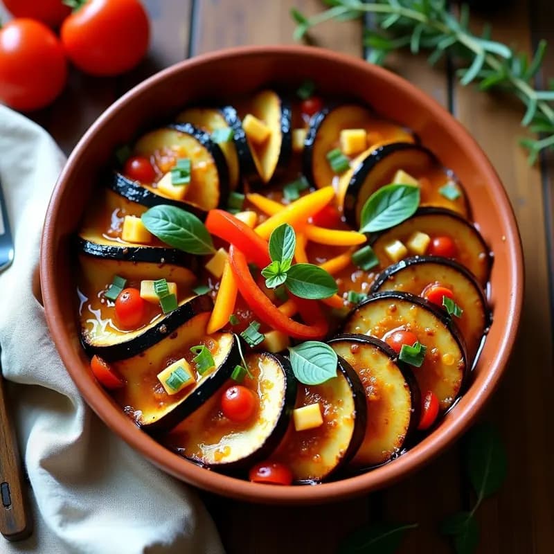 Ratatoille francesa de verduras: Estofado al horno vegano y keto