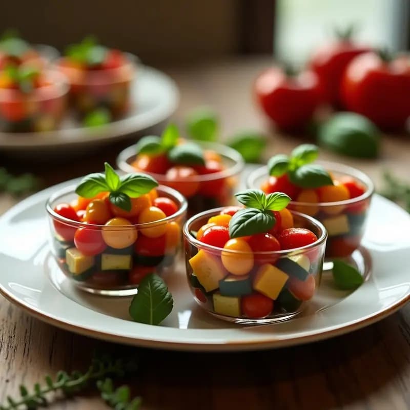 Ratatouille en Vasito: Entrante Francés en Airfryer con Toque de Albahaca