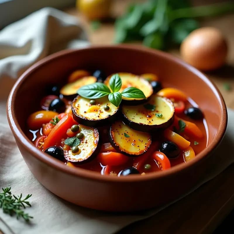 Ratatouille con Berenjena Asada: Estofado Francés Vegano en Olla Lenta