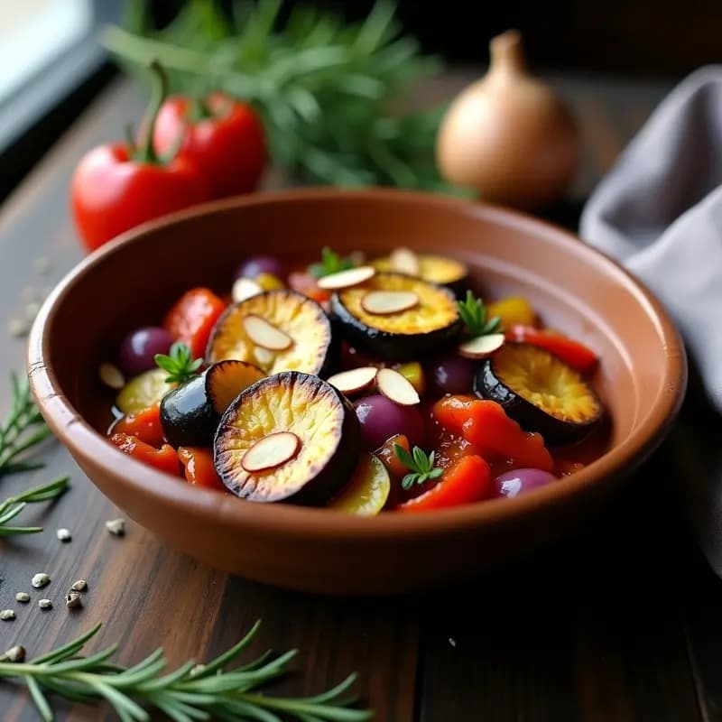 Ratatouille de Berenjena Asada y Calabacín: Receta Francesa Keto en Olla Exprés