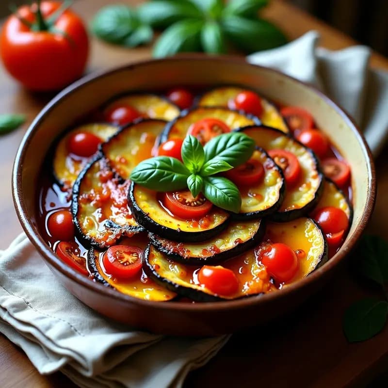 Ratatouille Francesa con Berenjena, Calabacín y Tomates: Receta Vegetariana y Colorida