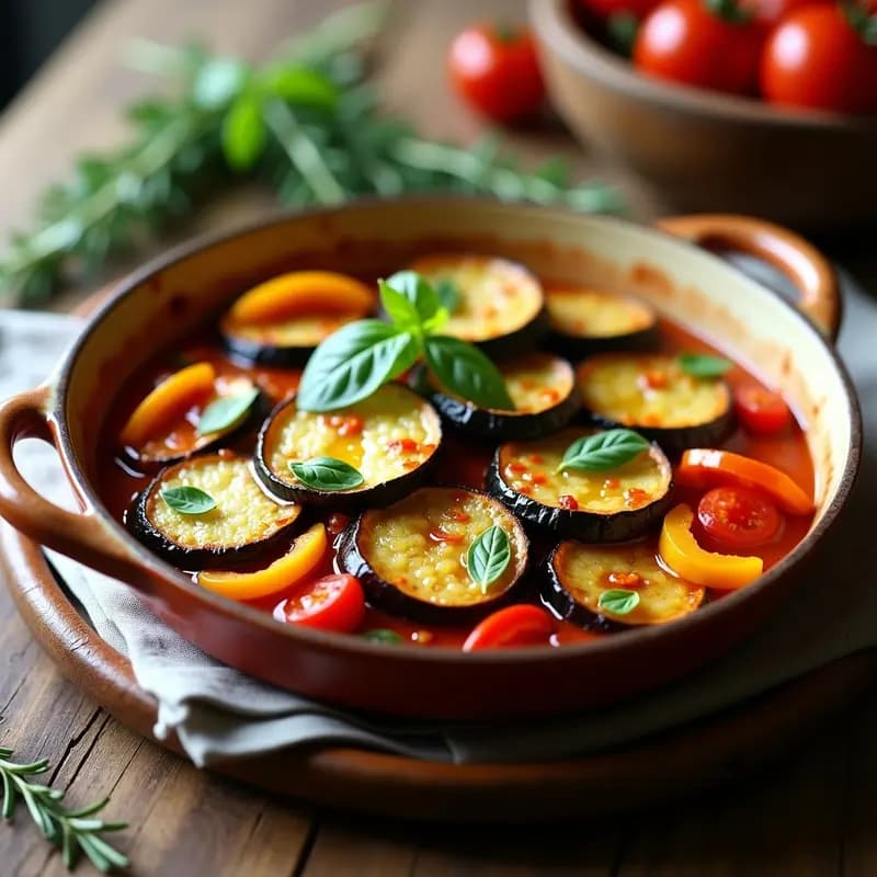 Ratatouille de Berenjena y Calabacín: Guiso Francés Vegano y Bajo en Calorías