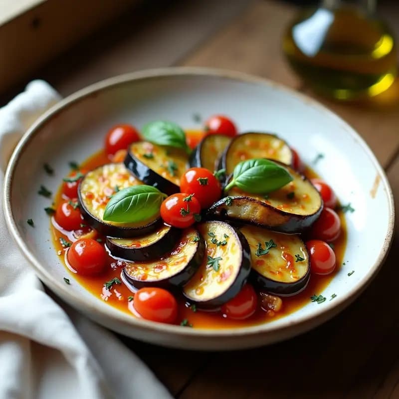 Ratatouille con Berenjena Asada y Tomates Confitados: Receta Francesa Vegana y Sin Gluten