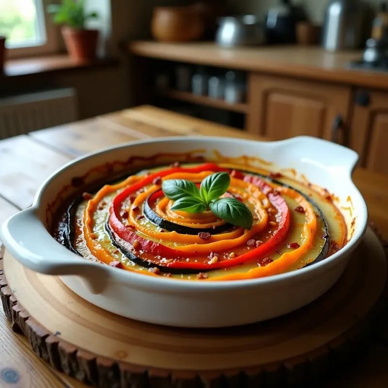 Ratatouille de Coliflor y Calabaza: Receta Francesa Keto y Baja en Calorías
