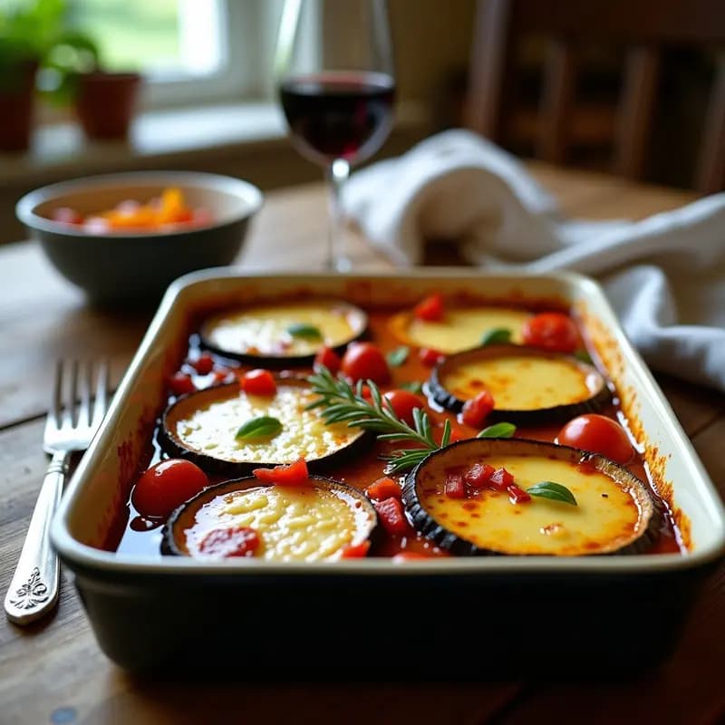  Ratatouille Provenzal con Flan de Queso de Cabra: Receta Francesa Elegante al Horno