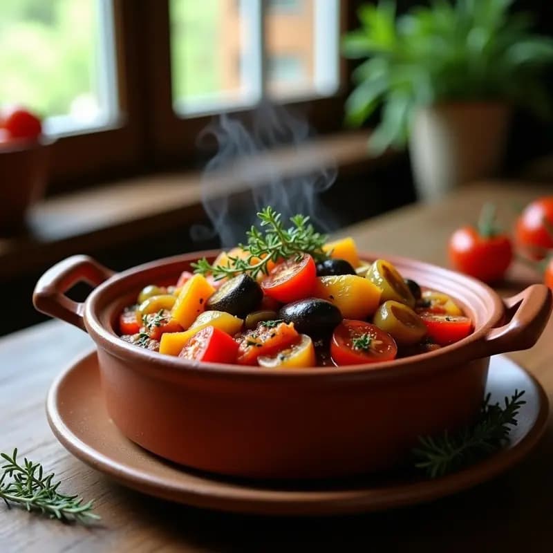 Ratatouille francesa: Guiso de verduras provenzal con hierbas aromáticas