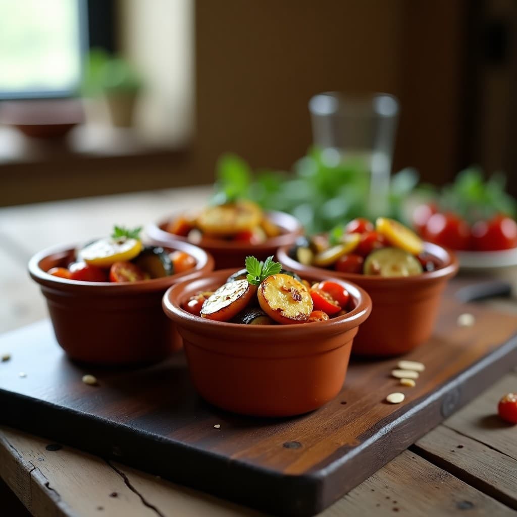 Ratatouille en Mini Cocotte con Queso de Cabra: Receta Francesa Keto en Thermomix