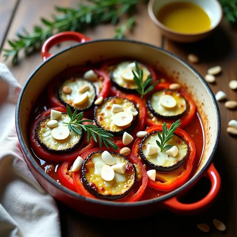 Ratatouille al Horno con Queso de Cabra y Hierbas Provenzales: Receta Francesa Keto