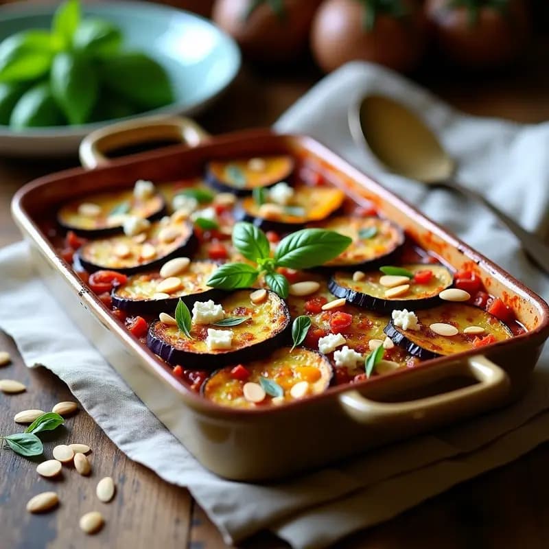 Ratatouille al Horno con Queso de Cabra y Tomates Secos: Receta Francesa Vegetariana y Sin Lactosa