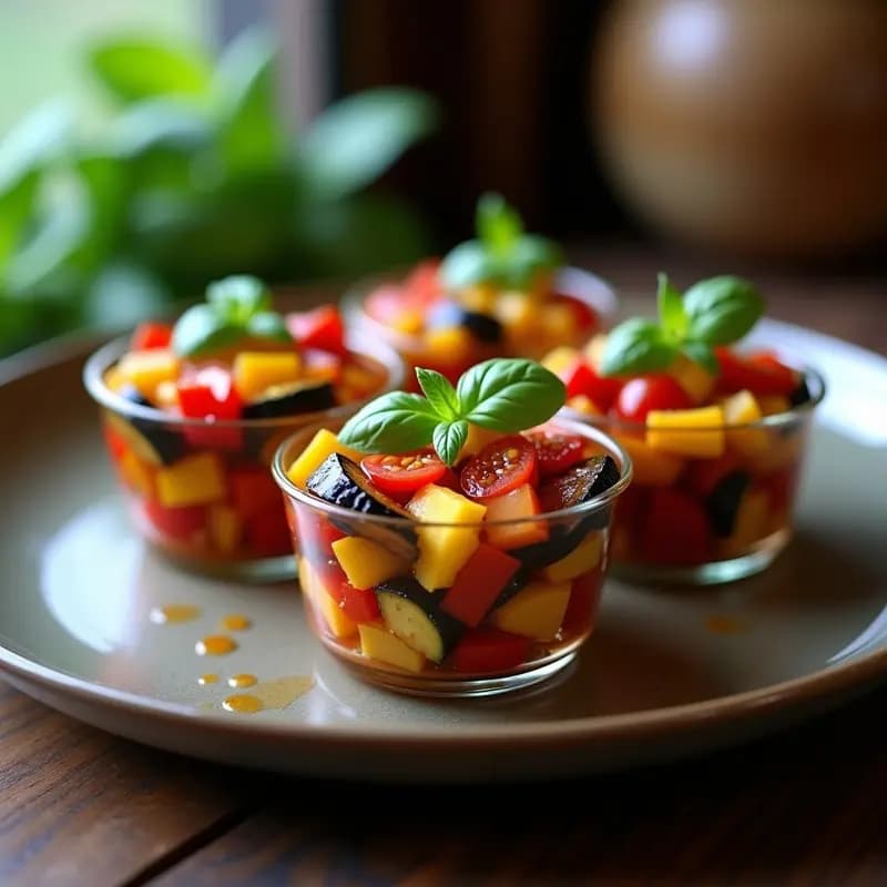 Ratatouille al Horno en Vasitos: Receta francesa de tupper baja en calorías en 30 minutos