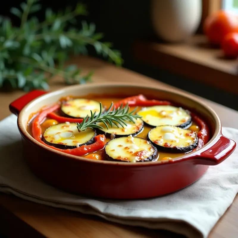 Ratatuille al Horno con Queso de Cabra: Receta Francesa de Verduras con Toque Cremoso