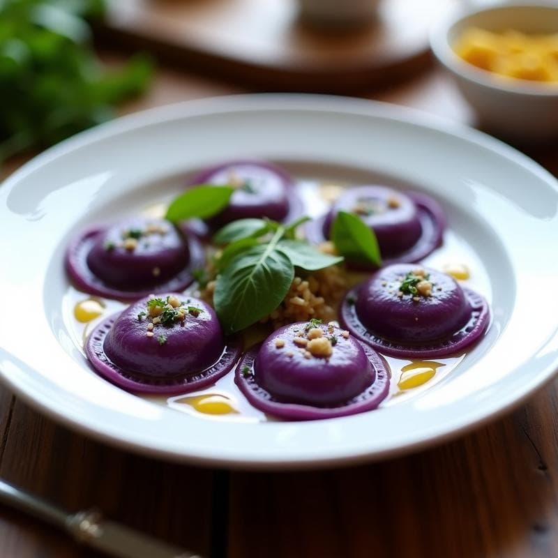 Ravioli de Batata Morada y Ricotta: Receta Sin Harina en Thermomix y Alta en Antioxidantes