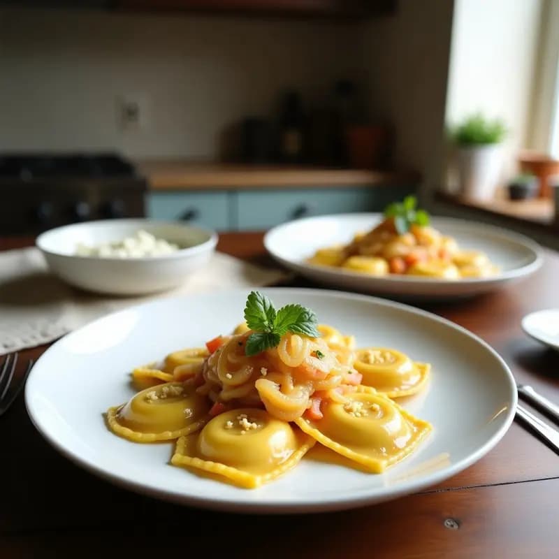 Ravioli de Boniato y Ricotta: Receta Italiana Sin Harina y con Toque Dulce-Salado