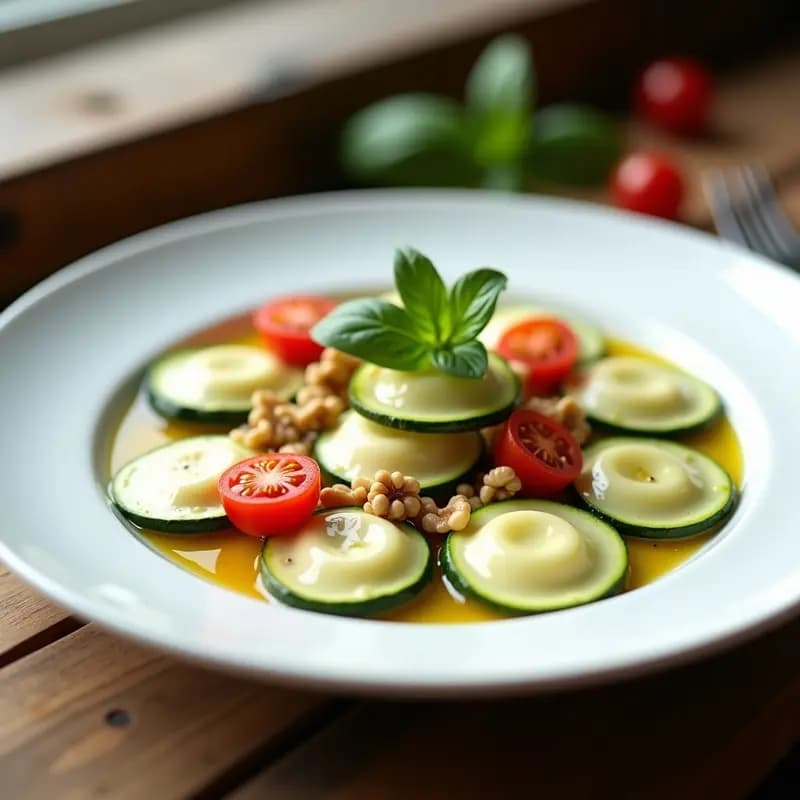 Ravioli de Calabacín y Queso de Cabra: Receta Italiana Baja en Carbohidratos en Thermomix