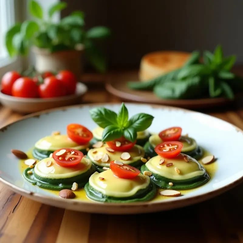 Ravioli de Calabacín Rellenos de Requesón y Espinacas: Receta Italiana Sin Gluten