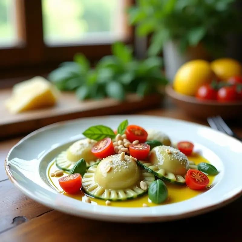 Ravioli de Calabacín y Ricota: Receta Italiana de Verano Sin Pasta Tradicional