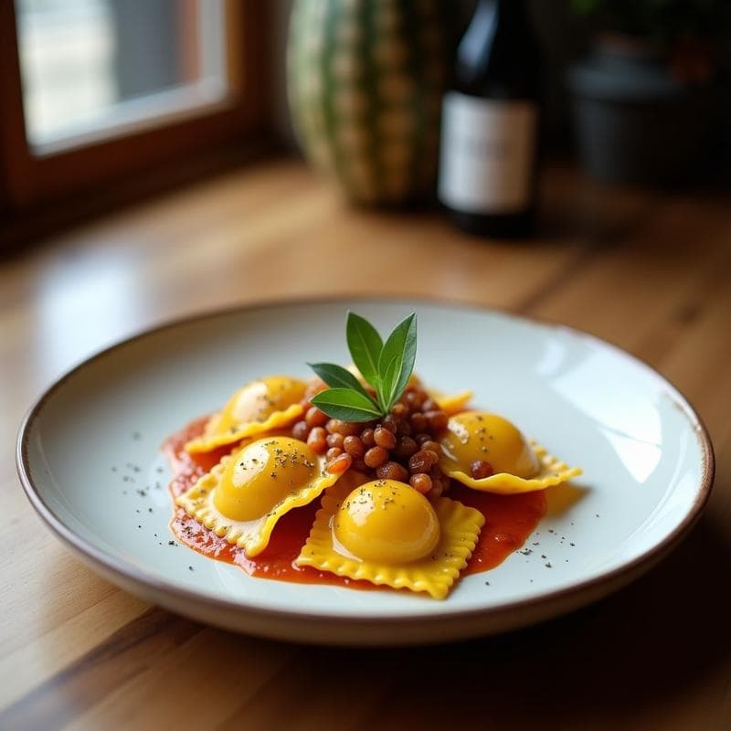 Ravioli de calabaza butternut con mantequilla de salvia: Receta italiana en thermomix