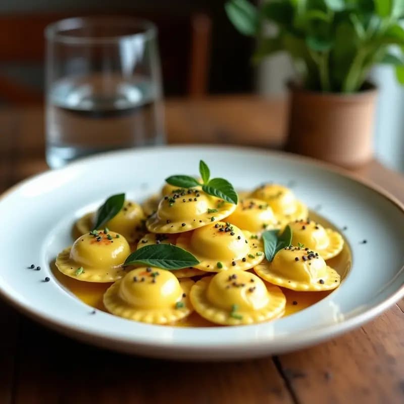Ravioli de Calabaza y Gorgonzola: Receta Italiana rellena con sabor intenso